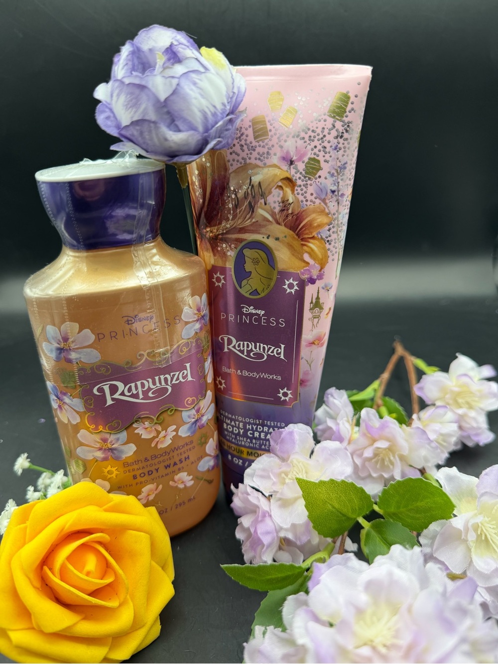 Bath & Body Works Rapunzel Body Wash & Cream - Purple, Pink, Gold